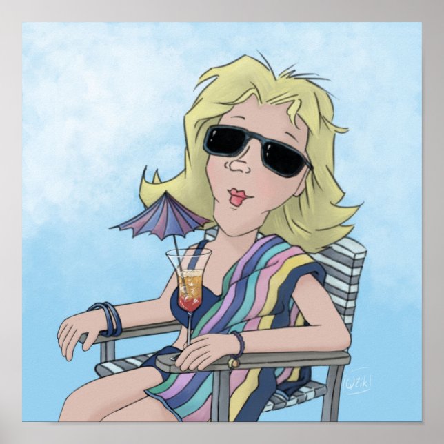 Beach Babe Poster (Frente)