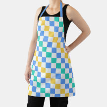 Beach day diagonal checkerboard pattern