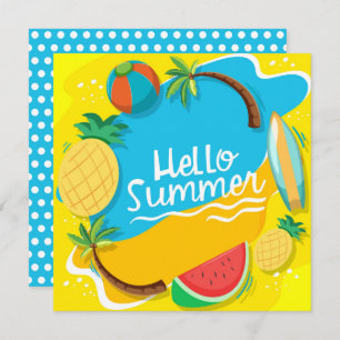 Beach Days Hello Summer Greeting Card