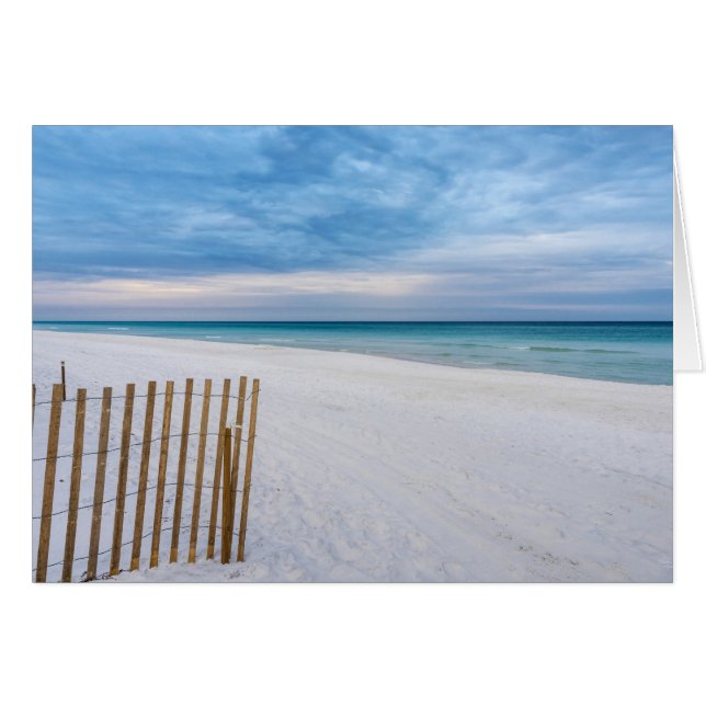 Beach Fence Morning Destin Florida - Cartão de Sau (Frente Horizontal)