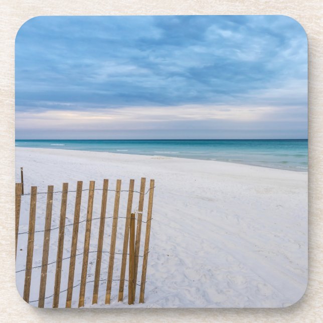 Beach Fence Morning Destin Florida Porta copos Set (Frente)