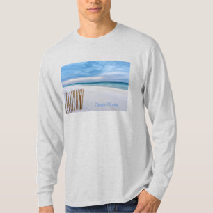 Beach Fence Morning Destina Camisa de Homens na Fl