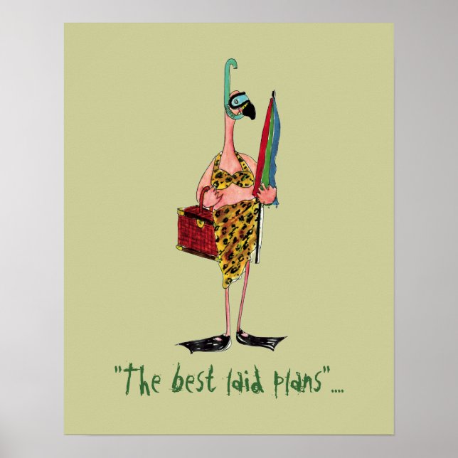 Beach Flamingo poster (Frente)