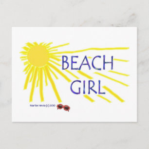 Beach Girl Sun   Cartão postal Blue Beach™