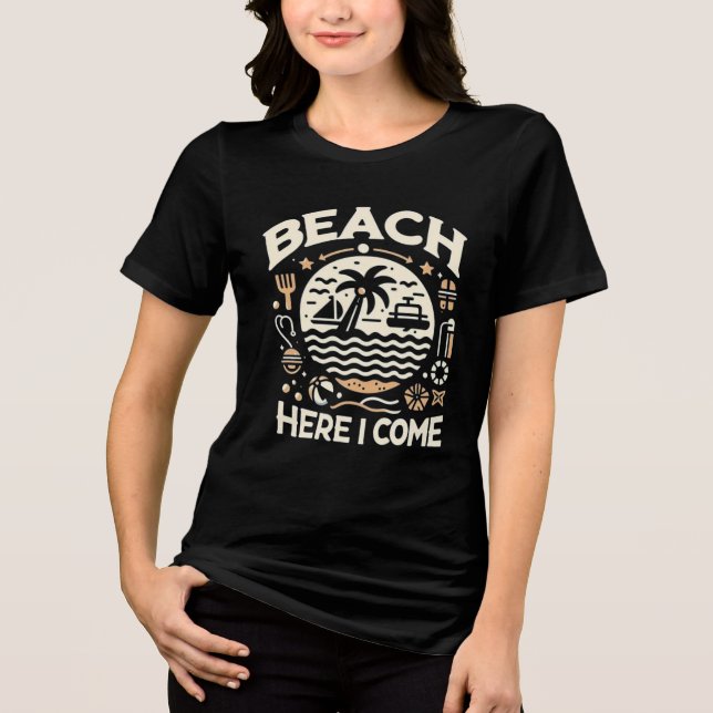 Beach Here I Come Tropical Sunset Fun (Frente)