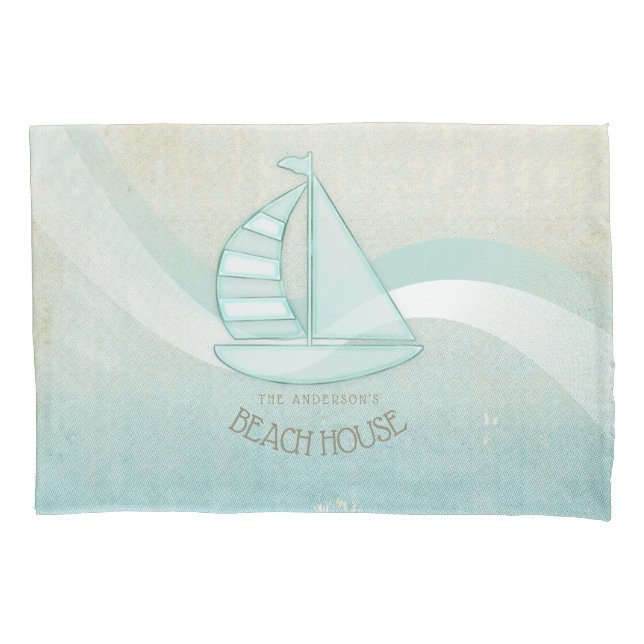 Beach House NMaritime boat Aqua Blue ID623 (Frente)