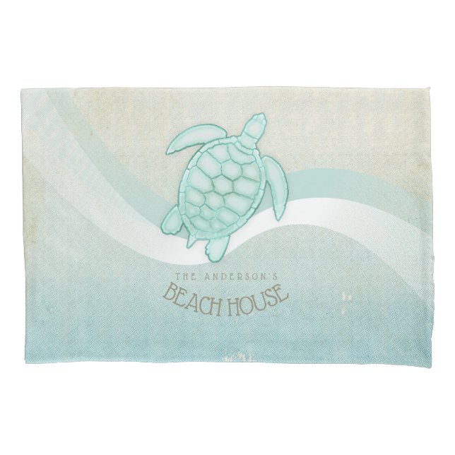 Beach House NMaritime Turtle Aqua Blue ID623 (Frente)