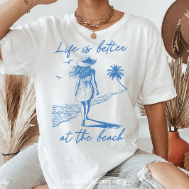 Beach Life Peaceful Walk Watercolor Art Shirt