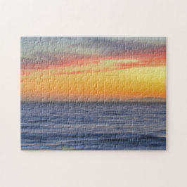 Beach Ocean Sunset Art Quebra-cabeça
