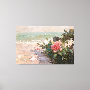*~* Beach Rosa Close Up TV2 Stretch Canvas Print (