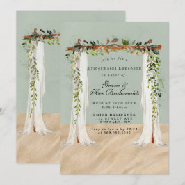 Beach Sand Canopy Bridesmaids Luncheon Invites
