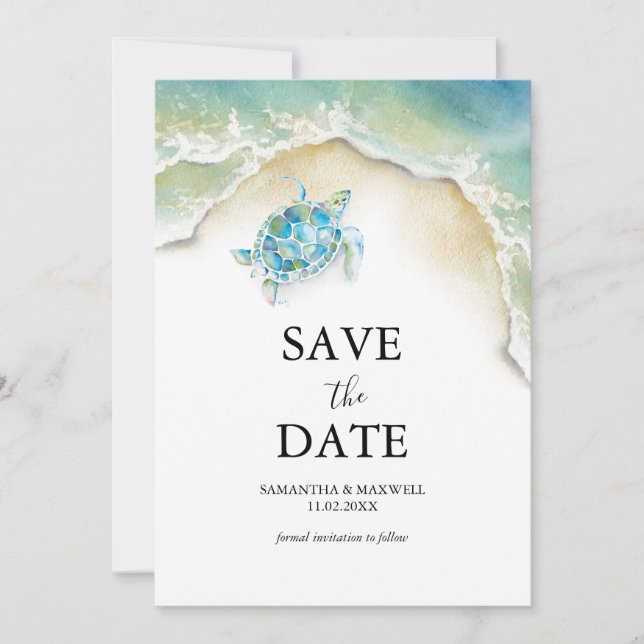 Beach Save The Dates For Weddings (Frente)
