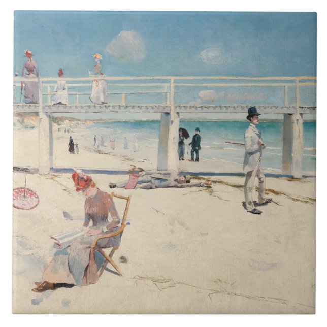 Beach Scene (Holiday at Mentone) (Arte australiana (Frente)