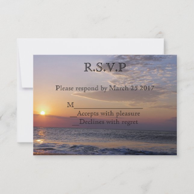 Beach Sunrise RSVP (Frente)