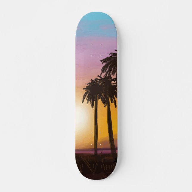 Beach Sunset Skies Skateboard (Frente)
