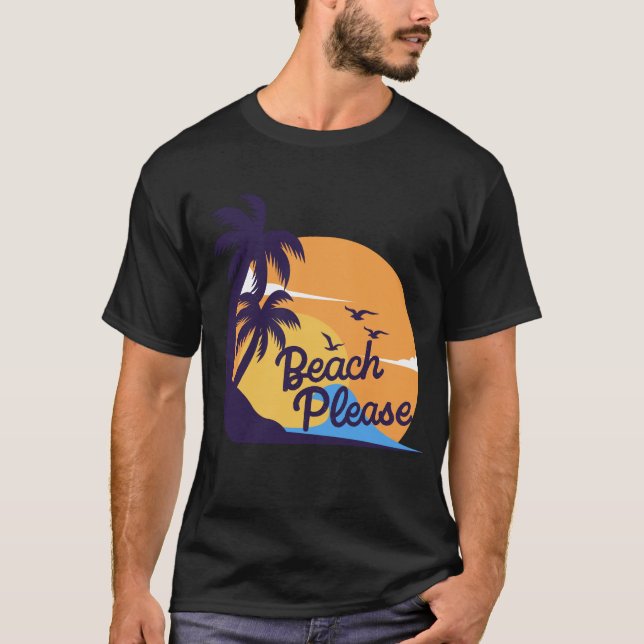 Beach Sunset Vibes | Camisa Tropical de Verão (Frente)
