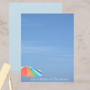 Beach Umbrella Life é o Melhor Blue Scrapbook pape