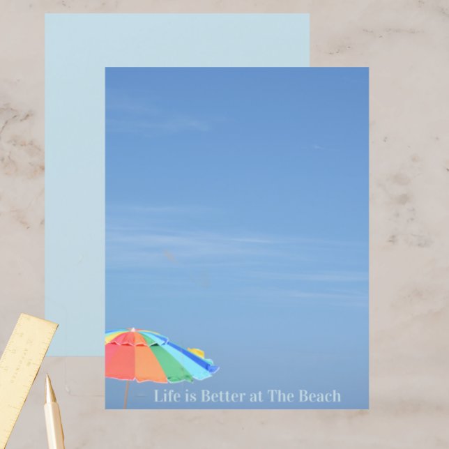 Beach Umbrella Life é o Melhor Blue Scrapbook pape (Criador carregado)