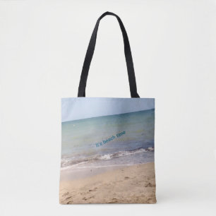 Beach Vibes Tote Bag - "It's Beach Time" & "Enjoy"