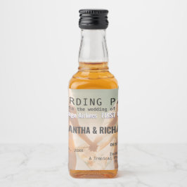 Beach Wedding Boarding Pass Romantic