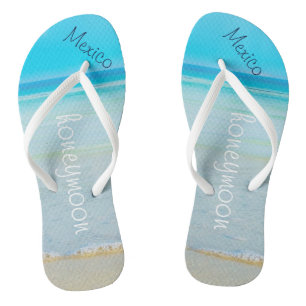 Beach Wedding Chinelos Nome da noiva Oceano