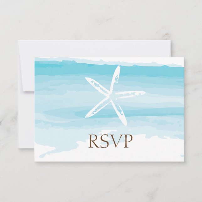 Beach Wedding ı Placa RSVP (Frente)