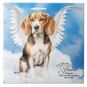Beagle Angel Dog Memorial Personalizado Pet