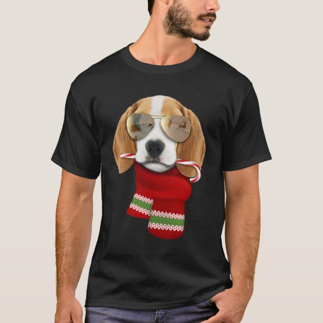 Beagle Camisa Presente De Natal Para Cachorros Ama (Frente)