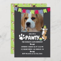 Beagle Dog Birthday convite para fotografia