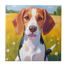 Beagle Dog Watercolor Pet Painting