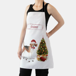 Beagle Engraçado Cachorro de Natal com Árvore