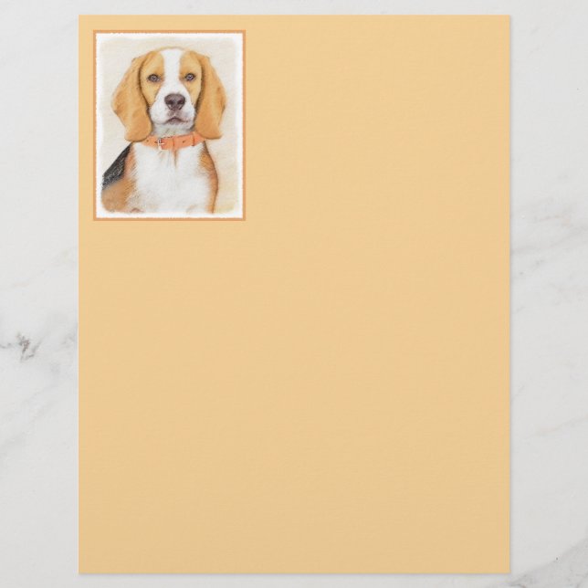 Beagle Hound Dog Painting Original Animal Art (Frente)