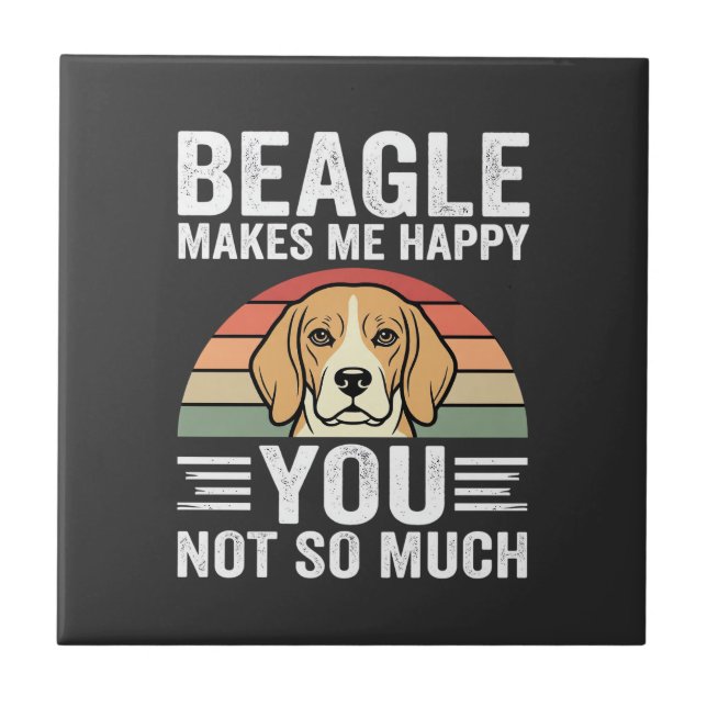 Beagle Me Faz Feliz Amante de Cachorro (Frente)