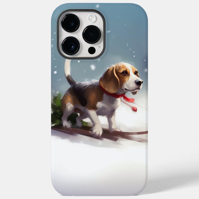 Beagle Natal neve inverno (Verso)