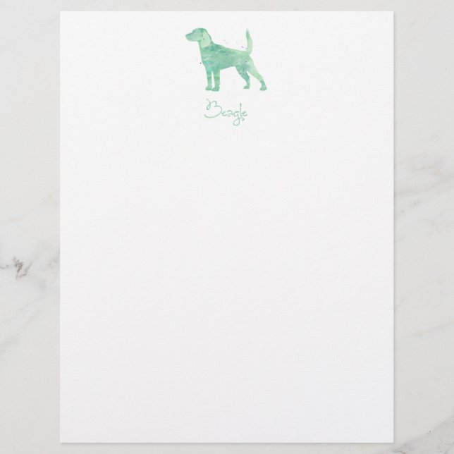 Beagle Watercolor Design (Frente)