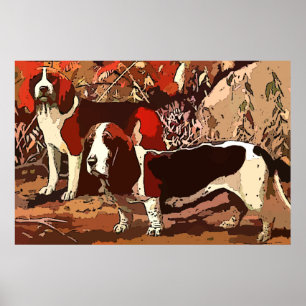 Beagles Painting como Poster