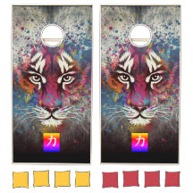 BEAN BAG TOSS GAME PINTED TIGER E KANJI POWER