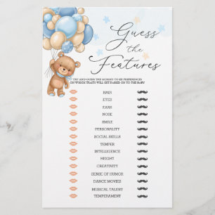 Bear Adivinha O Jogo Do Chá de fraldas Dos Recurso