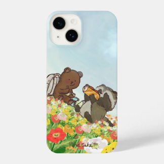 Bear and Raccoon Flower Picnic – iPhone Case