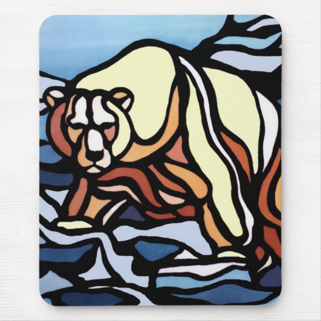 Bear Art Mousepad Na moda Wildlife Art Mousepad (Frente)