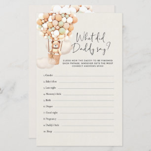 Bear Baby Game - O Que O Pai Disse?