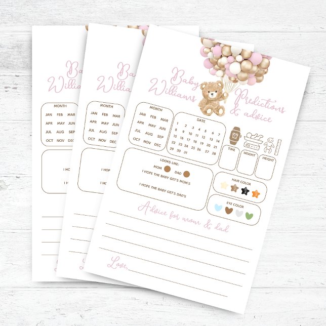 Bear Balão - Chá de fraldas Predições e Jogo de Co (Criador carregado)