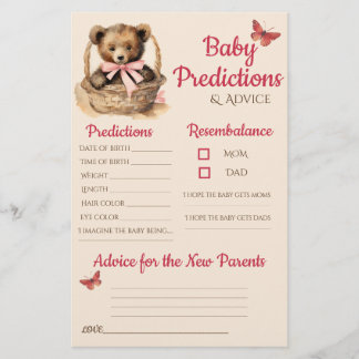 Bear Bear Girl Predictions - Cartão de Aviso