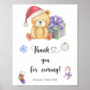 Bear e presente de Natal \ Obrigado por vir Poster