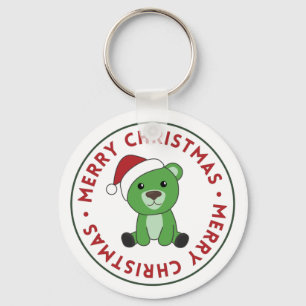Bear Feliz Natal Animais de inverno Bears Chaveiro