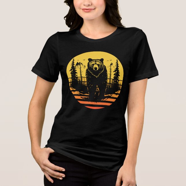 Bear Forest Nature Retro Sunset (Frente)
