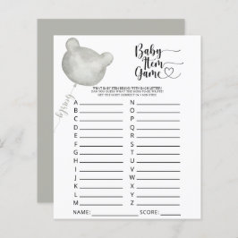 Bear Jogo de Item Bebê. Jogo do chá de fraldas