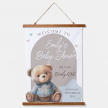 Bear Modern Boho Beige Chá de fraldas