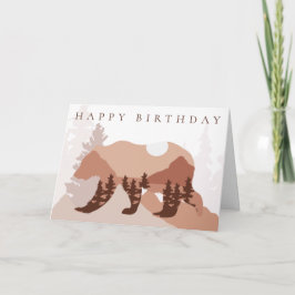Bear Moon Forest Feliz Aniversário para o Cartão