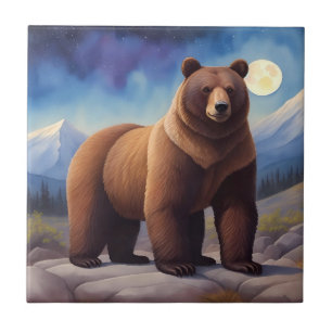 Bear Moonlight Mountain Wild Animal